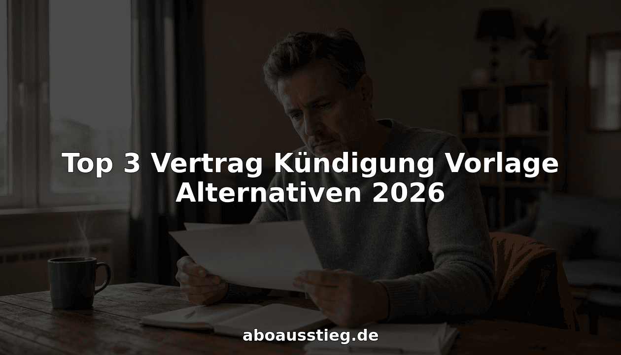 Top 3 Vertrag Kündigung Vorlage Alternativen 2026